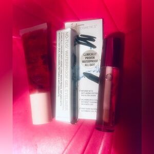 IT COSMETICS No-Tug Waterproof Gel Eyeliner, Black w/ Primer & ULTA Lip Oil, NIB